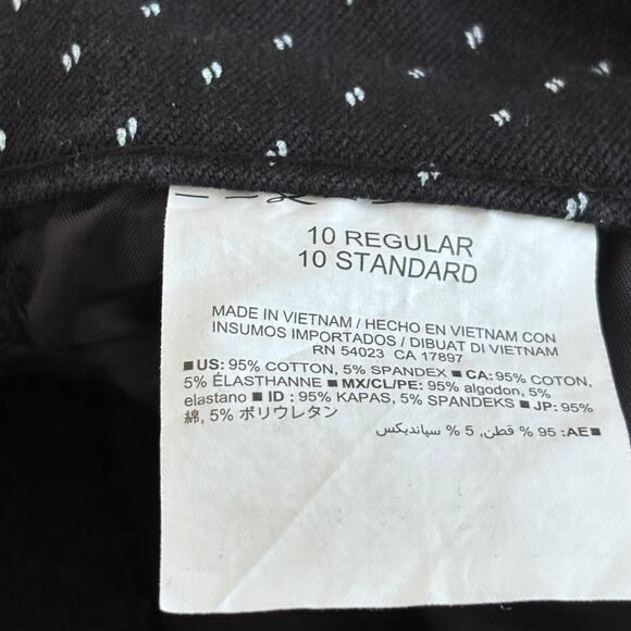 Old Navy Wms Mid Rise Black White Print Pixie Ankle Pants Size 10 Casual - Picture 5 of 8